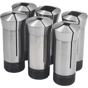 6PCS 5C Square Collet Set 1/4in, 5/16in, 3/8in,1/2in, 5/8in,3/4in for Machining Turning