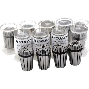 Wokesi 14Pcs,ER20 1mm 2mm 3mm 4mm 5mm 6mm 7mm 8mm 9mm 10mm 11mm 12mm 13mm 1/8 Clamping Diameter,Spring Collet Chuck Set For CNC Lathe Machine Mill Tool(COLLET DIA:1mm-13mm T.I.R:8um,ER20)