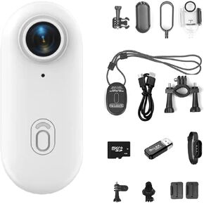 Gosnap Camera, Gosnap Body Camera with Audio and Video Recording 4k, Body Cameras 2024, Mini Action Cameras, Go-Snap Security Cam Outdoor (WH,64G)