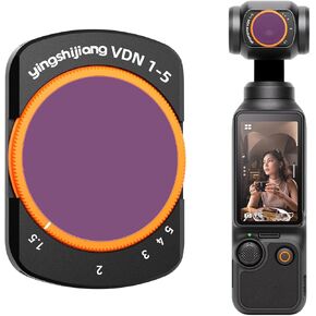 Professional DJI Osmo Pocket 3 ND Filter Kit - 4-in-1 Magnetic Bundle (ND2-32 + ND64-512 + CPL + 1/4 Black Mist) for Cinematic Video, Vlogging, Travel Filmmaking
