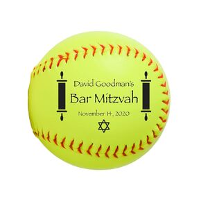 Bar Mitzvah, Bat Mitzvah Personalized Softball, Bar Bat Mitzvah Keepsake (Bat Mitzvah Softball)