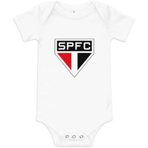 Time São Paulo Futebol Clube SPFC Baby short sleeve one piece, 18-24m, White