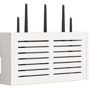 Wireless Router Storage Box, Wall Hanging Modem Cable Router Cover Plug Board Floating, Rack Storage Wall Mounted Bracke(A,36.5 * 11.5 * 24cm)