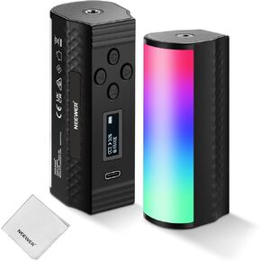 NEEWER Basics Magnetic Handheld Light Wand, 360° RGB Mini LED Video Tube Lighting Stick with Cleaning Cloth, 2500mAh Battery, 2500K-8500K Dimmable for Vlog Recording Streaming Photography, TL96RGB