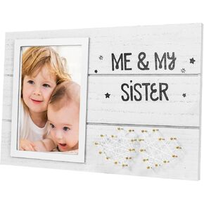 Me & My Sister Picture Frame - Siblings & Best Friend Birthday Gift for Sister - Baby Shower & Baptism Decor