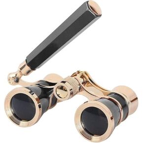 Portable Binoculars High Power Binocular Telescope Mini Protable Vintage with Handle Fashion Women Elegant Multipurpose Opera Theater Horse Racing