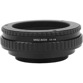 Focusing Tube, M42‑M39 12‑19mm Aluminium Alloy Refit Amplification Lens, Macro Lens Focusing Tube for Zooming in or Changing the Lens