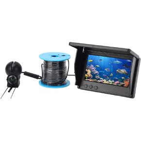Underwater Fishing Camera, Fishing Camera 1080P with 4.3in Screen 30m Cable Ultra Wide Angle Lens Ice Fishing Finder, Portable Fish Finder LCD for Ice Lake Boat Kayak Fishing