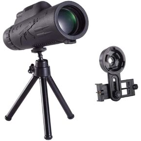 Portable Binoculars High Power 20x40 Monocular Telescope, High Monocular Compact with BAK4 Prism Lens Monocular with Smartphone Adapter and Tripod for Adults Bird Watching Sightsee