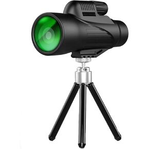 Portable Binoculars High Power 12x50 Monocular Telescope, High Waterproof Monocular Compact with BAK4 Prism Lens Monocular with Smartphone Adapter and Tripod for Bird Watching