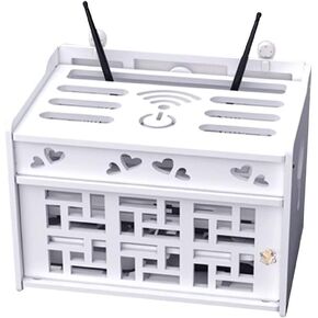 Floating Shelves Router WiFi Storage Box Wireless WiFi Router Shelf Punch-Free Set-top Box Storage Shelf Wall-Mounted Cat Wire Storage Patch Panel Finishing Router Storage