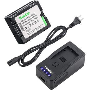 Kastar LED Super Fast Charger & Battery Replacement for Panasonic CGR-DU06 CGA-DU07 CGR-DU07 NV-GS330 GS508 MX500 PV-GS180 GS400 GS500 SDR-H48 H250 H280 VDR-D160 D308 D310 D400 M55 M70 M75 M95 M250