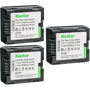 Kastar 2-Pack Battery Replacement for Panasonic PV-GS120, PV-GS150, PV-GS180, PV-GS200, PV-GS250, PV-GS300, PV-GS320, PV-GS400, PV-GS500, SDR-H18, SDR-H20, SDR-H200, SDR-H250, SDR-H280, SDR-H288
