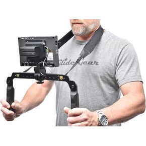 Glide Gear TB 500 مقبض مزدوج فيديو كاميرا كاميرا الحقل الحقل حامل الحامل