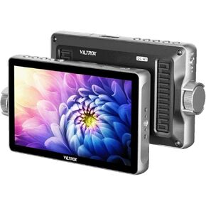 VILTROX DC-A1 7" Camera Field Monitor, 2800nit Ultra High Brightness Touch Screen, 4K 60Hz HDMI Loop in/Out DSLR Video External Monitor for Sony Canon Nikon with Sunshade Hood, Battery, Storage Bag