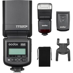 GODOX TT520 III Camera Flash Universal Speedlite with RT Wireless Trigger Transmitter for Sony Canon Nikon Pentax Olympus Fuji Panasonic DSLR Cameras with Hot Shoe
