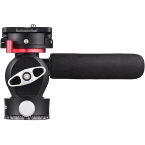 Andoer Video Tripod Fluid Head, Compact Fluid Video Tripod Head Panorama Tripod Mount Aluminum Alloy 10kg/22lbs Load Capacity Camera Video Head for Tripod DSLR Camcorder Telescope