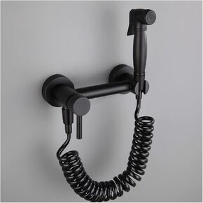 Sprayer Brass Portable HandheldSprayer for Toilet, Baby Cloth Diaper Sprayer for Hot and Cold Water Black PortableFaucet withHose for Feminine Wash,1.5m Hose(3m Hose)