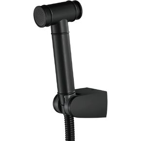 Black HandheldSprayer for Toilet Portable Baby Cloth Diaper Sprayer Hand Held ToiletSprayer Head withHose and Bracket, for Feminine Wash, Pet Washing, Easy to Install