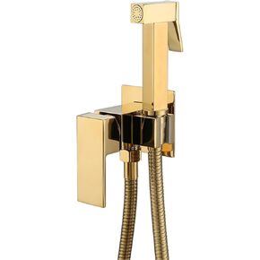 Sprayer Brass HandheldSprayer for Toilet, Gold Portable Baby Cloth Diaper Sprayer for Hot and Cold WaterAttachment, withHose for Feminine Wash
