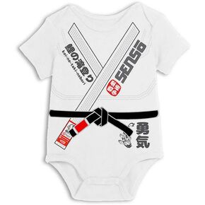 Baby Jiu Jitsu Bodysuit - Yuki Model BJJ Gi for Little Black Belts…