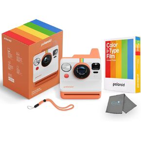 Polaroid الآن الجيل الثالث من النوع الأول من النوع الكاميرا + 8 I-Type Color Film ، حزمة كاميرا أسود ، بولارويد مع قطعة قماش تنظيف عدسة لامعة