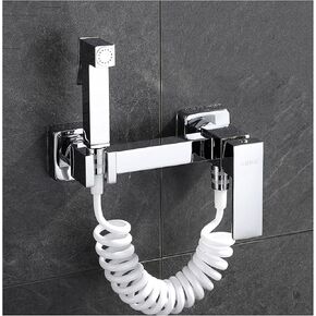 HandheldSprayer Brass Cloth Diaper Sprayer Hot and Cold WaterSprayer for Toilet Chrome HandheldSprayer for Toilet Spray Attachment with Hose for Feminine Wash,Chrome a(Chrome a)