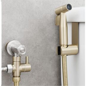 HandheldSprayer Premium Stainless Steel Cloth Diaper Sprayer Brushed GoldSprayer for Toilet and Shower Sprayer for Pet, Bathroom or Toilet