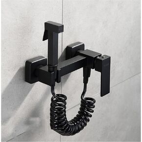 HandheldSprayer Matte Black Hot and Cold Water Cloth Diaper Sprayer BrassSprayer for Toilet Wall HandheldSprayer for Toilet, G1/2 Standard Interface