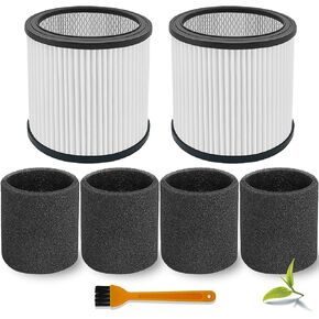 08-2566B Repalcement Cartridge Filter for Stanley 5-18 Gallon Wet/Dry Vacuums, Compatible with SL18115/SL18115P/SL18116/ SL18116P/SL18191P/SL18199P/SL18117 Wet/Dry Vacuum-2 Pack