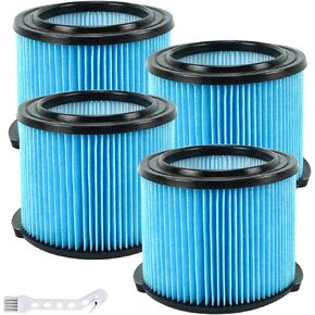 4 Pack vf3500 replacement Filter fit for riged shop vec Filter 3-4.5 Gallon, 3-Layer pleated Filter for vf3500, WD3050, WD4070, WD4080, WD4522, 4000RV, 4500RV