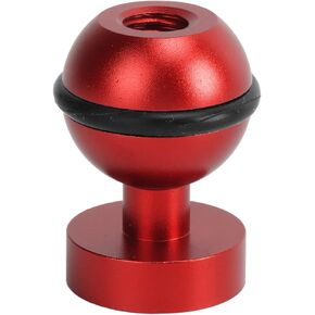 Diving Light Ball Head for Underwater Camera, Aluminum Alloy Single Ball Mount, Lightweight Durable Underwater Photography Accessory, Black, Blue, Red, Silver Options (Blue)