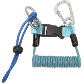 Anti Lost Diving Camera Spring Rope, Stainless Steel, Buckle, Diving Hook Spring Rope, Suitable for Diving, Climbing, Underwater Photography