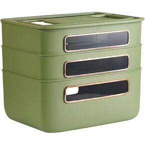 Three Router Storage Box Practical Cable Organizer for Home Hollow Case for Modem Strong Load-bearing Capacity for Living Room and Bedroom Avocado