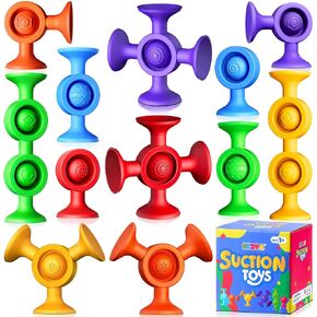 Bath Toys for Kids Ages 1-3: Suction Cup Toys for Toddlers Sensory Fidget Toys Bathtub Toys for Kids Ages 4-8 Airplane Travel Toys Baby Suction Toy for 1 2 3 4 5 6 7 8 Year Old Girl Boy Gifts