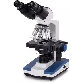 Microscope Kit 40X-2500X USB Professional Compound Biological Microscope w/Adjutable Mechanical XY 3D Stage for Educational Science Lab Microscope Lens Adapters