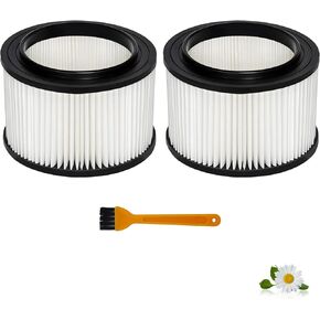 2 Pack 17810 Filter Replacement for Craftsman Shop Vac Filter 9-17810 for 3 to 4 Gallon General Purpose Vacuums