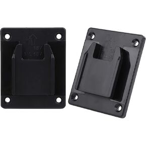 TOPINCN Base Plate for 18v / 20V Power Tool Machine, ABSPC Injection Molded Hard Plastic Fixed Base for Electric Drill, Keeps Guaranteed Quality, Black, 2 Pack (ABS)