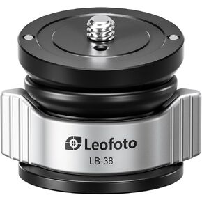 Leofoto LB-38 MINI LOVELING BASE HEAD ، قطر الكرة 38 ملم ، قفل الفراشة ، المسمار المضاد للتسويد ، زاوية تعديل 10 ° ، 1/4 "مسمار التثبيت ، 3/8" موضوع قاعدة