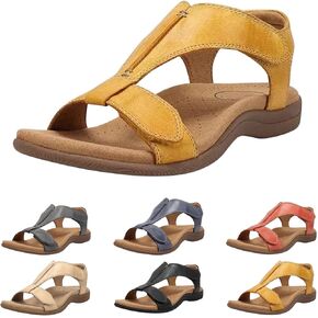 Orthawolkway Womens Sandals,Orthopedic Sandal Shoes With Arch Support,Summer Comfortable Casual Walking Sandal