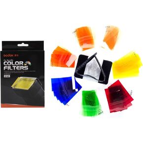 Godox CF-07 7 Color Universal Speedlite Filters Kit for Flash Photography