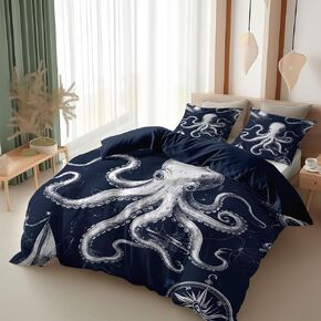 3PCS Modern Cat Animal Duvet Cover California King Bedding Sets, Brown Comforter Quilt Cover, 2 Pillow Cases for Boys Girls Toddler Kids Bedding