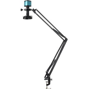 Aluminum Alloy Stand Microscope Camera Stand Holder Bracket Lift Foothold Table Frame for Microscope Repair Soldering(370mm 50mm Install)