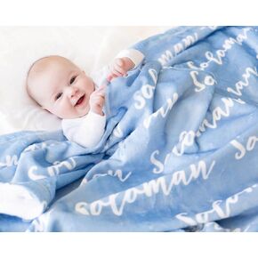 Yoke Style Ships Next Day, Personalized Blankets for Kids, Custom Baby Blanket with Name, Customized Baby Blankets Gifts for Boys Girls Kids on Birthday Christmas