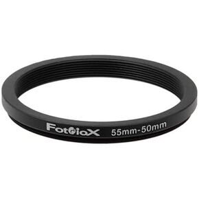 حلقة المعادن Fotodiox أسفل الحلقة ، المعادن السوداء المختلطة 55 مم-50 مم ، 55-50 ملم