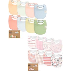 Keababies 8 عبوات الأطفال من أجل الأولاد ، الفتيات - القطن الناعم المقلوب ويسنين مرايل الأطفال ، مرايل الطفلة ، مرايل رضيع ، مرايل سال لعابه للطفلة ، فتى ، مرايل الأطفال حديثي الولادة