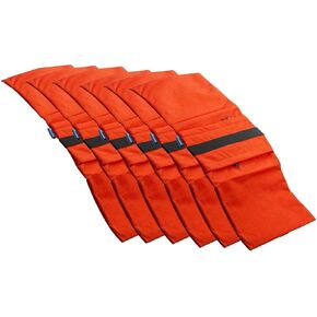 Flashpoint Empty Saddle Sandbag, Water-Resistant Cordura Nylon - (27 lb Capacity, Orange) (6 Pack)