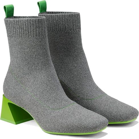 VIVAIA Regina Pro Booties for Women, Comfort Block Heel Ankle Boots, Square Toe Slip-on Water Repellent Anti Slip for Fall/Winter Dress Daily Outfit in Kuwait