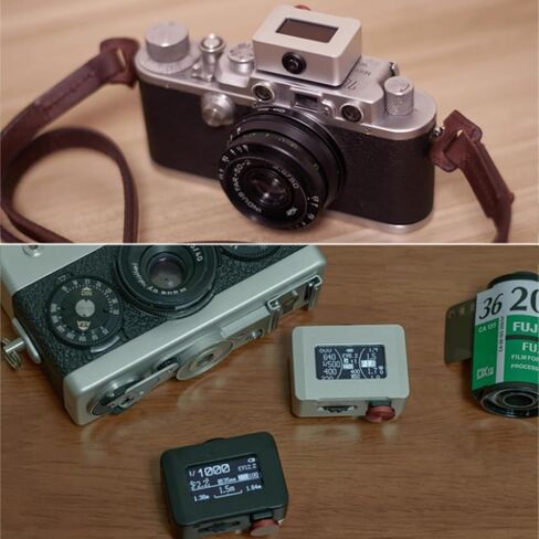 COYEUX Light Meter, Exposure Indicator, 30° Average Metering, Cold Shoe Mount, Adjust ISO, with OLED Screen, Aperture and Shutter Speed Photography, for Vintage Cameras in Kuwait