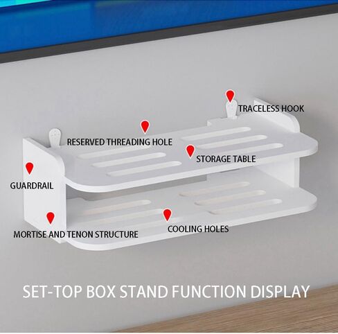 WiFi Router Storage Box WiFi Box Hider Decorative for Home Wall Mount Shelf Power Strip Hider Rack Home Living Room TV Cabinet Power Cord Finishing Box in Saudi Arabia